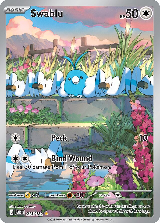213/182 Swablu PAR Illustration Rare