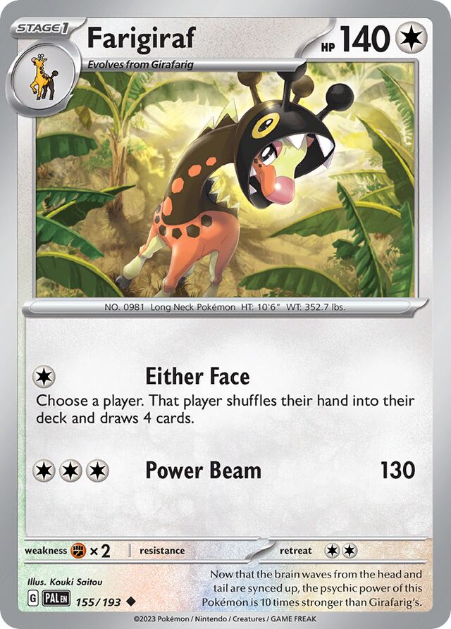 Farigiraf Paldea Evolved 155/193 Uncommon