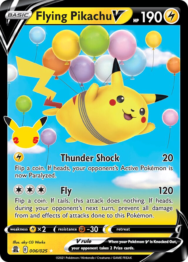 Flying PikachuV Celebrations 006/025 Ultra-Rare Rare