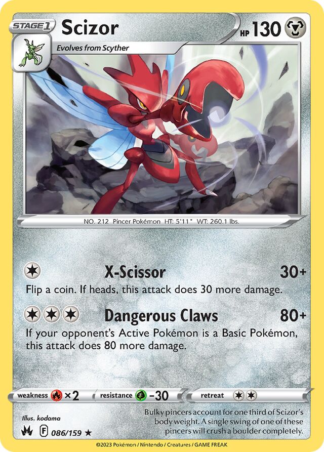 Scizor Crown Zenith 086/159 Rare