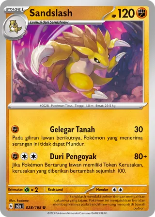Sandslash (Pokémon Card 151 028/165)
