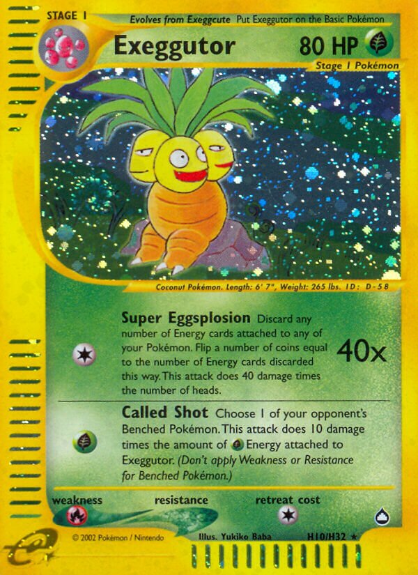 H10/H32 Exeggutor AQ Rare Holo