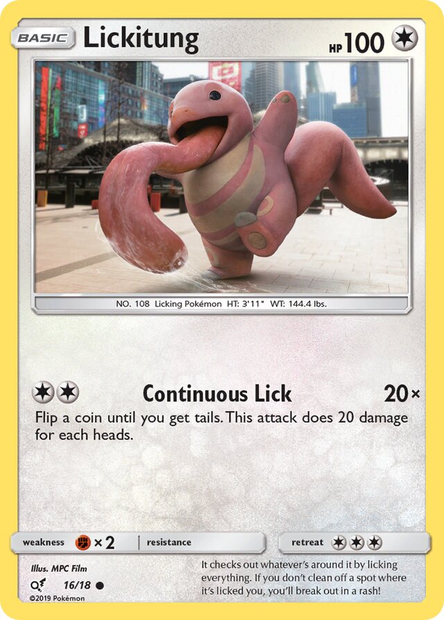 Lickitung Detective Pikachu 16/18 Common Holo