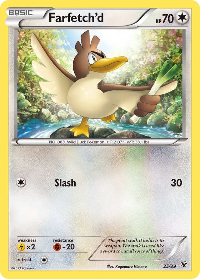 Mavin  Farfetch'd 25/39 / Kalos Starter Set Pokemon Card TCG