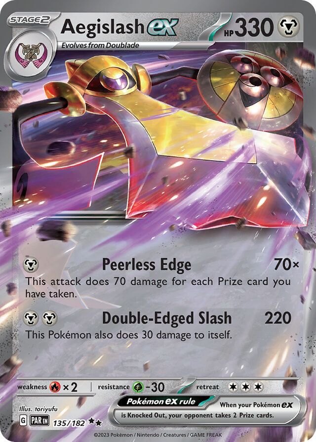 135/182 Aegislashex PAR Double Rare