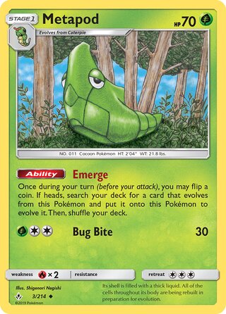 Metapod (Unbroken Bonds 3/214)