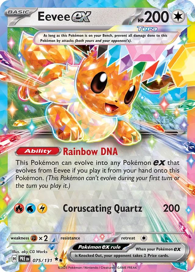 Eeveeex Prismatic Evolutions 075/131 Double Rare