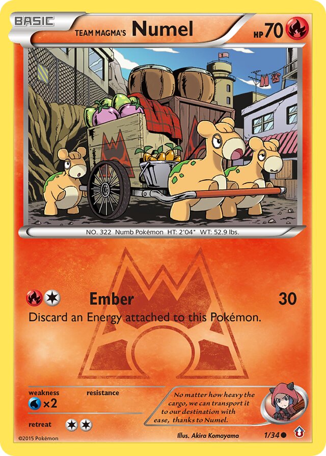 Team Magma's Numel Double Crisis 1/34 Common