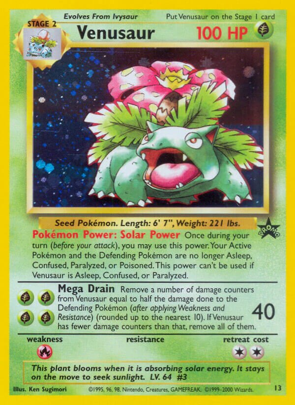 Venusaur Wizards Black Star Promos 13 PROMO