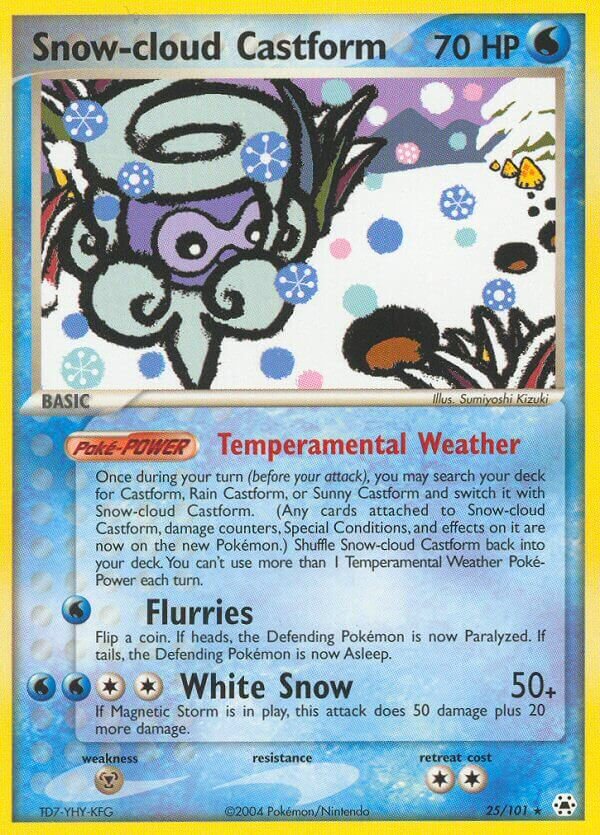 25/101 Snow-cloud Castform HL Rare
