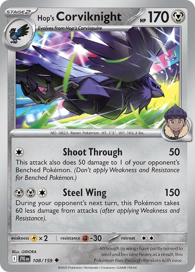 Hop's Corviknight Journey Together 108/159 Uncommon