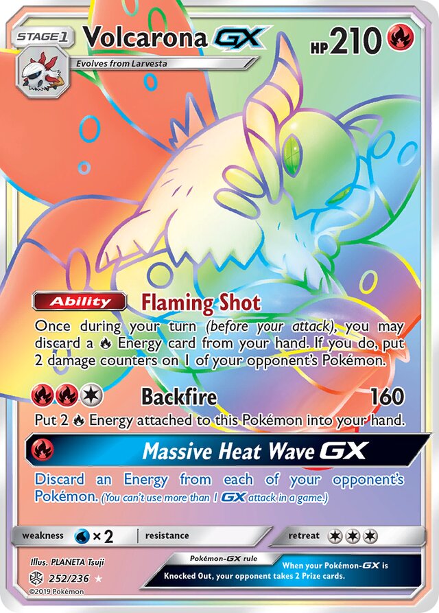 252/236 VolcaronaGX CEC Rare Rainbow