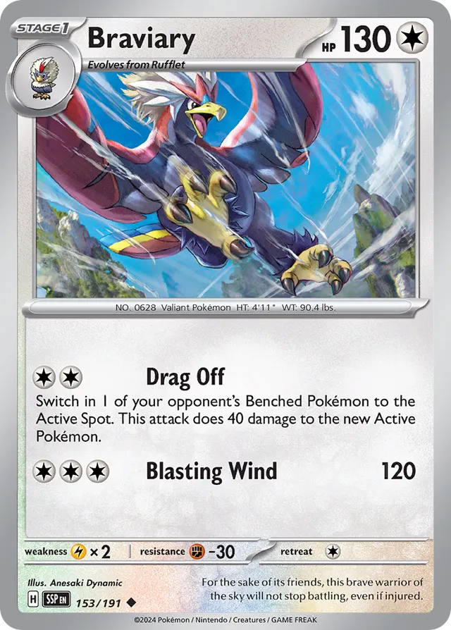 Braviary Surging Sparks 153/191 Uncommon
