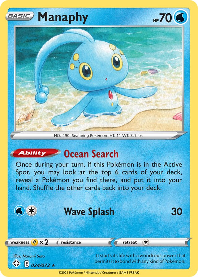Manaphy Shining Fates 024/072 Rare