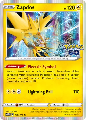 Zapdos (Pokémon GO 029/071)