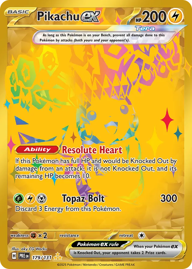Pikachuex Prismatic Evolutions 179/131 Hyper Rare