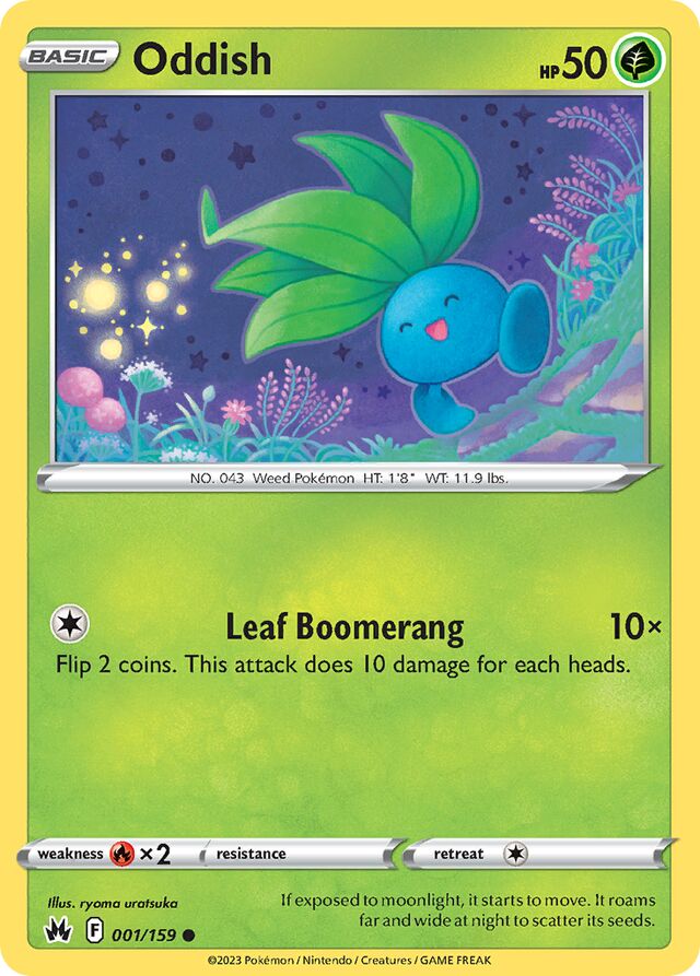Oddish Crown Zenith 001/159 Common
