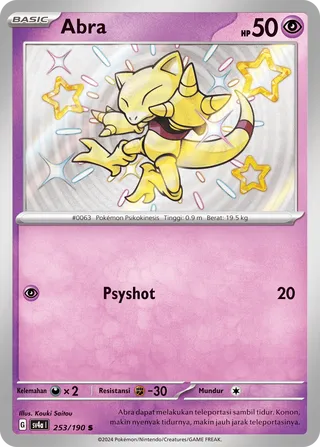 Abra (Shiny Treasure ex 253/190)