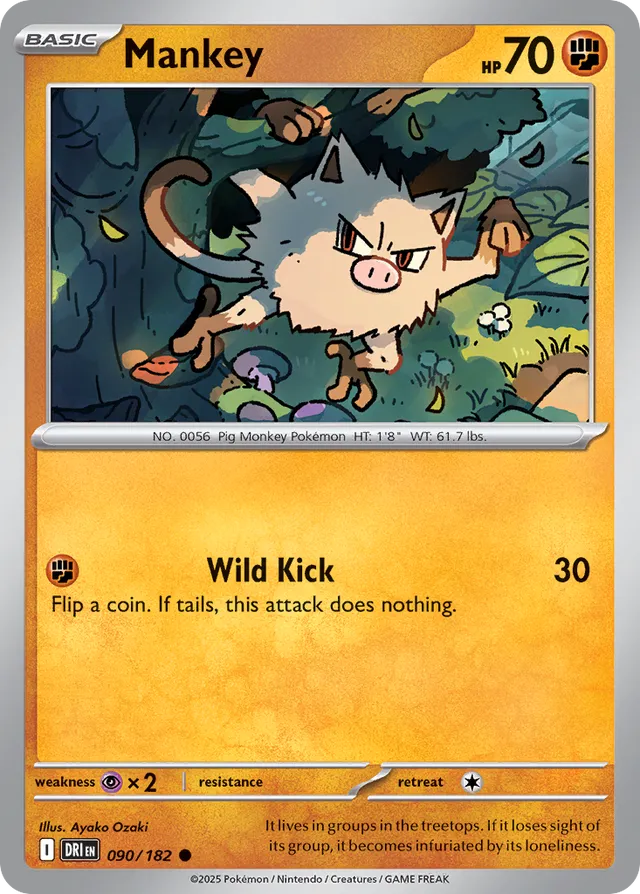 Mankey Destined Rivals 090/182 Common