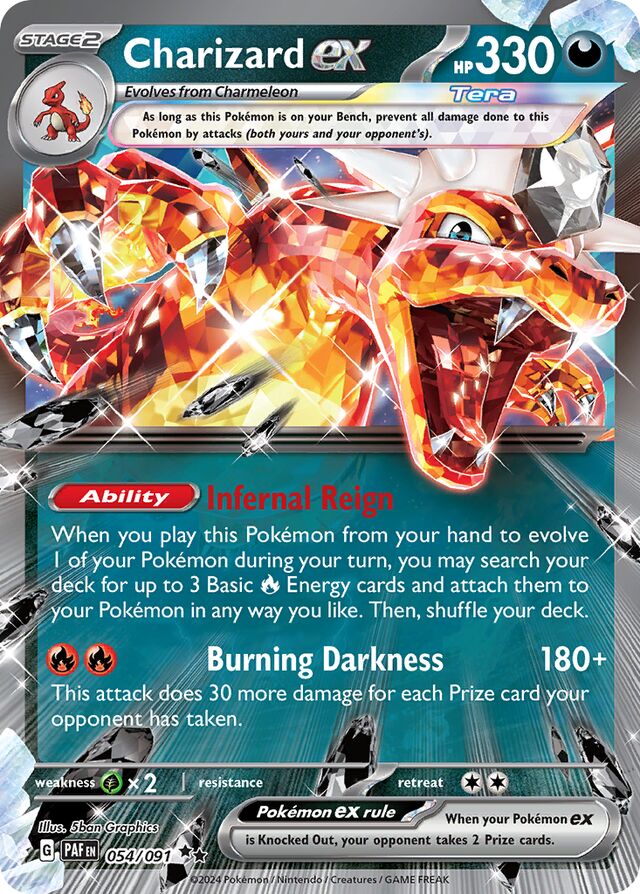 Charizardex Paldean Fates 054/091 Double Rare