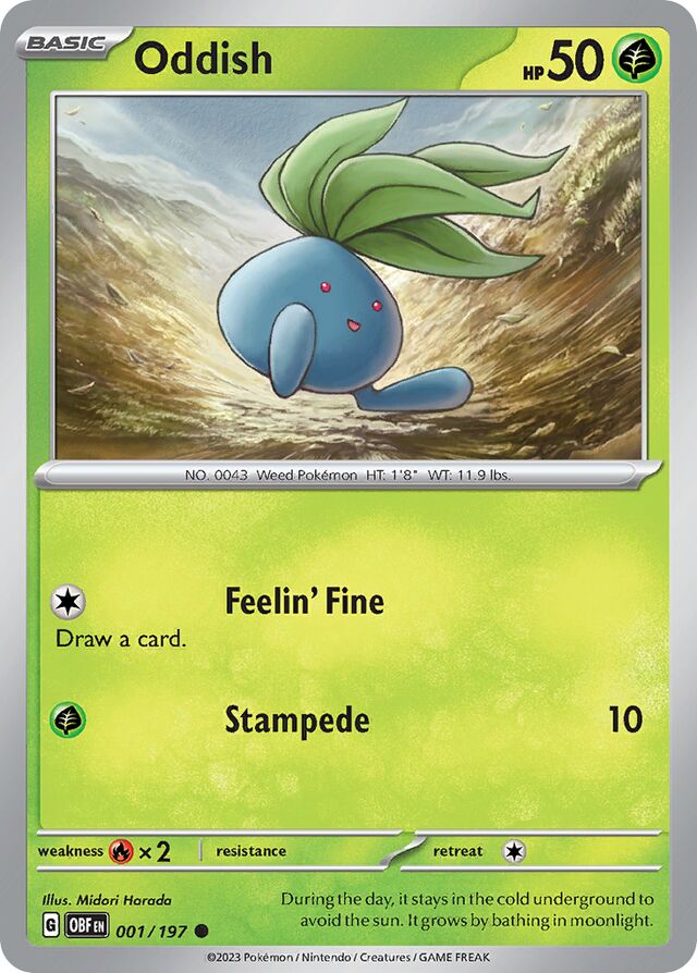 001/197 Oddish OBF Common