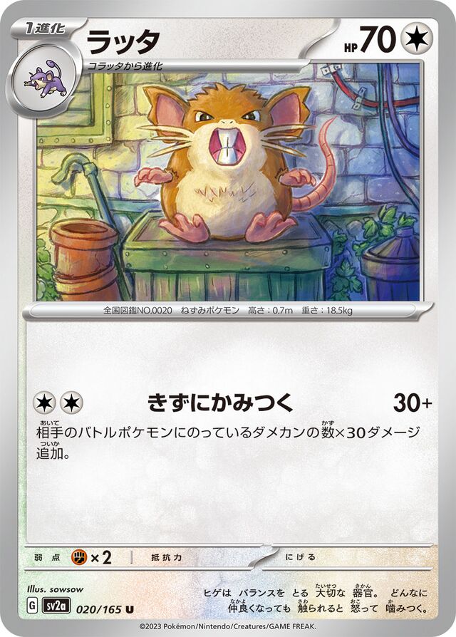 020/165 Raticateラッタ U