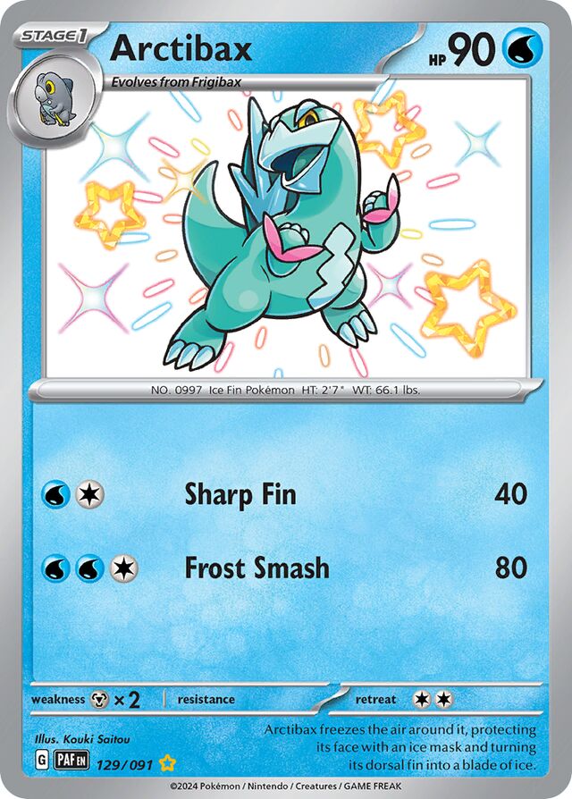 Arctibax Paldean Fates 129/091 Shiny Rare