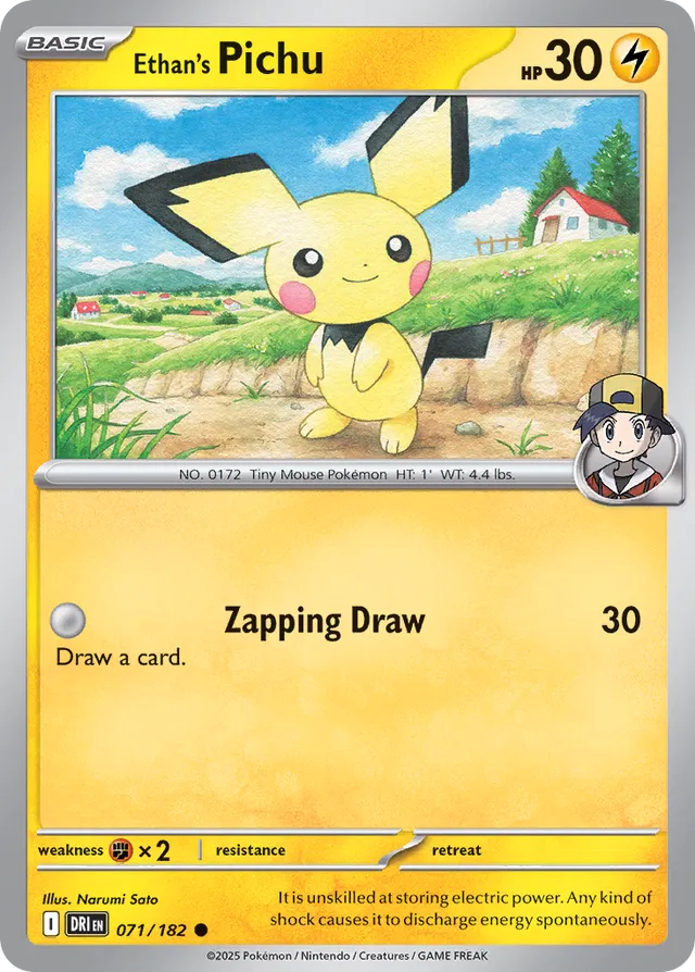 Ethan's Pichu Destined Rivals 071/182 Common