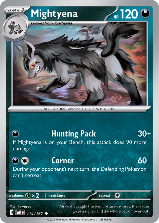 Mightyena Twilight Masquerade 114/167 Uncommon