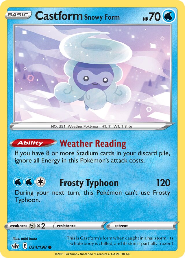 034/198 Castform Snowy Form CRE Common
