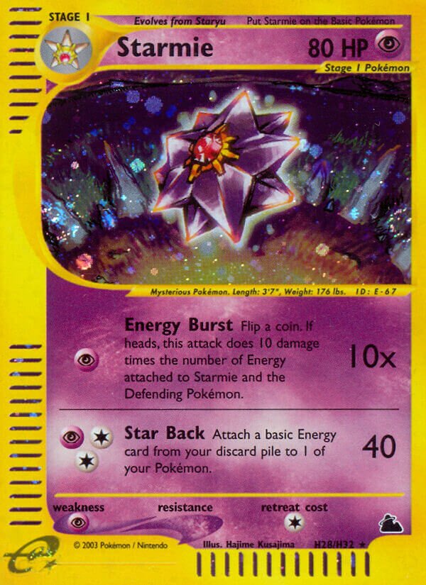 H28/H32 Starmie SK Rare Holo