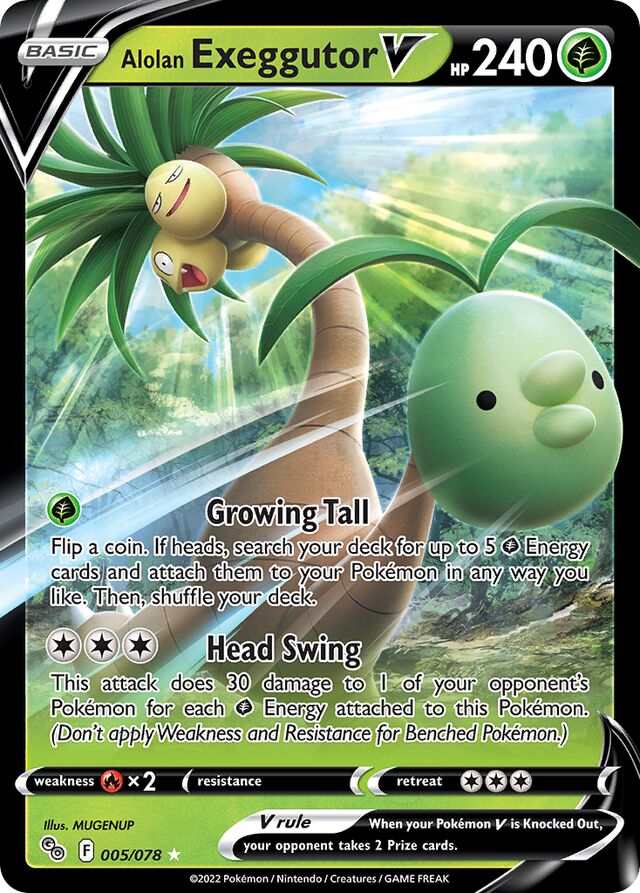 005/078 Alolan ExeggutorV PGO Ultra-Rare Rare