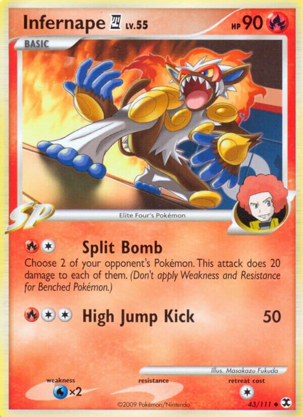 Infernape Pokémon 4 Rising Rivals 43/111 Uncommon
