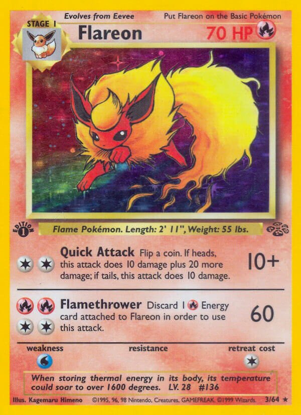 Flareon Jungle 3/64 Rare Holo