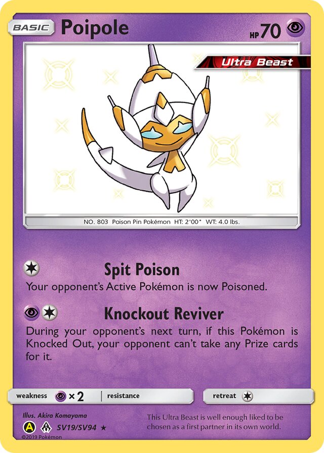 Poipole Hidden Fates SV19/SV94 Rare Shiny