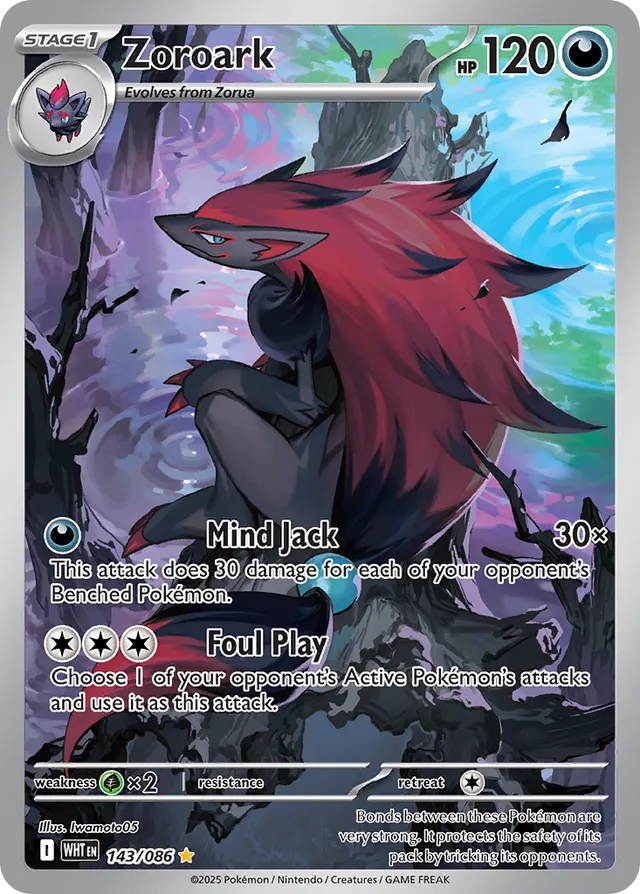 Zoroark White Flare 143/086 Illustration Rare