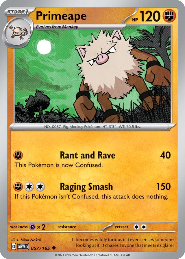 Primeape 151 057/165 Uncommon