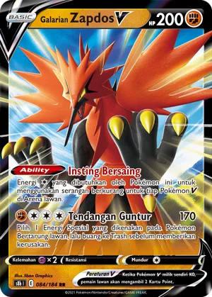 Galarian Zapdos V (VMAX Climax 084/184)