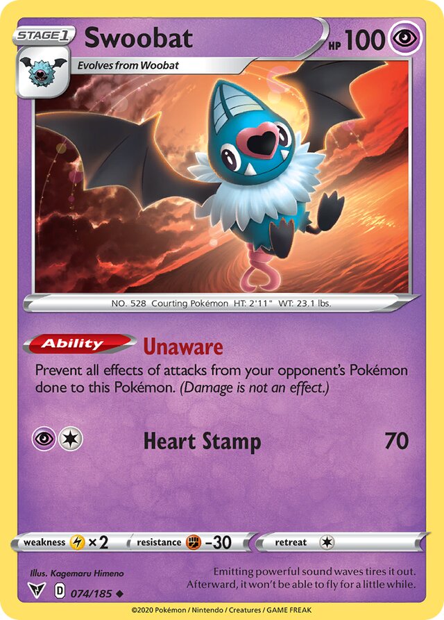 074/185 Swoobat VIV Uncommon