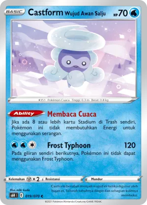 Castform Snowy Form (Silver Lance 019/070)