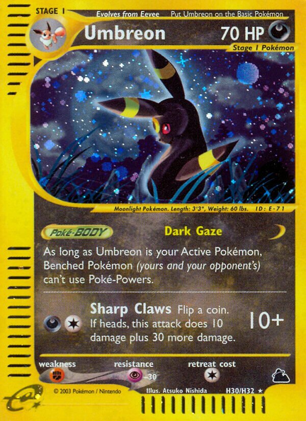 Umbreon Skyridge H30/H32 Rare Holo