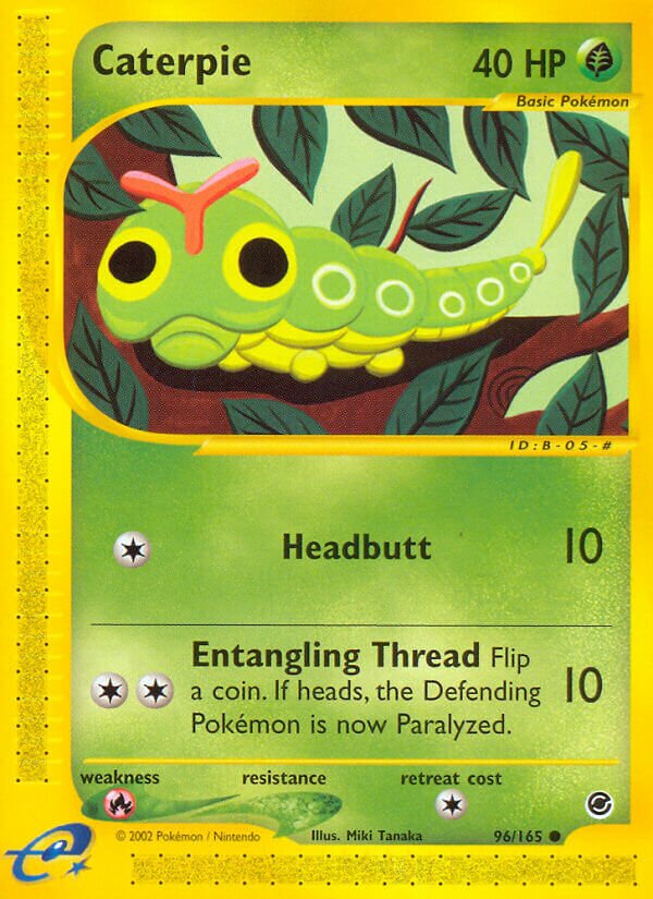 96/165 Caterpie EX Common