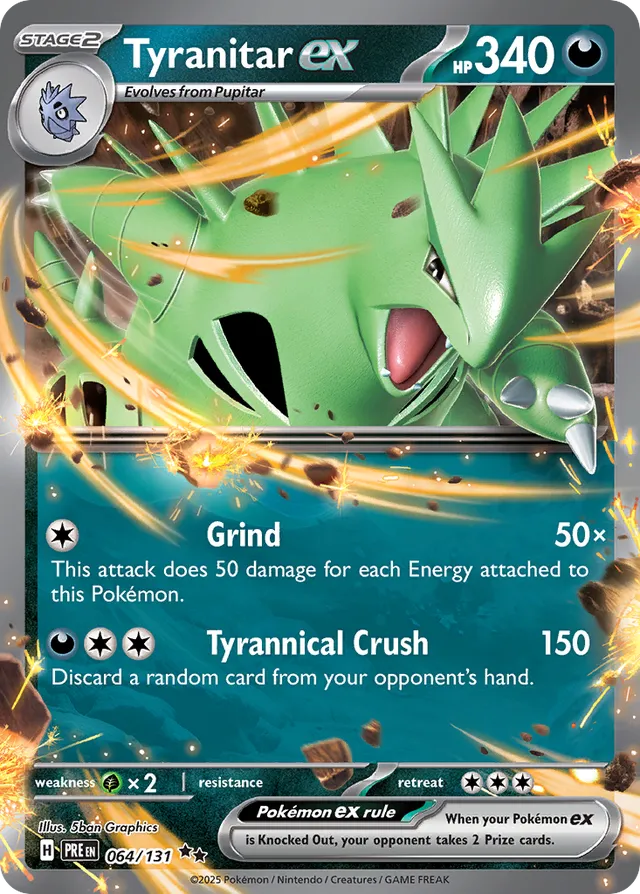Tyranitarex Prismatic Evolutions 064/131 Double Rare