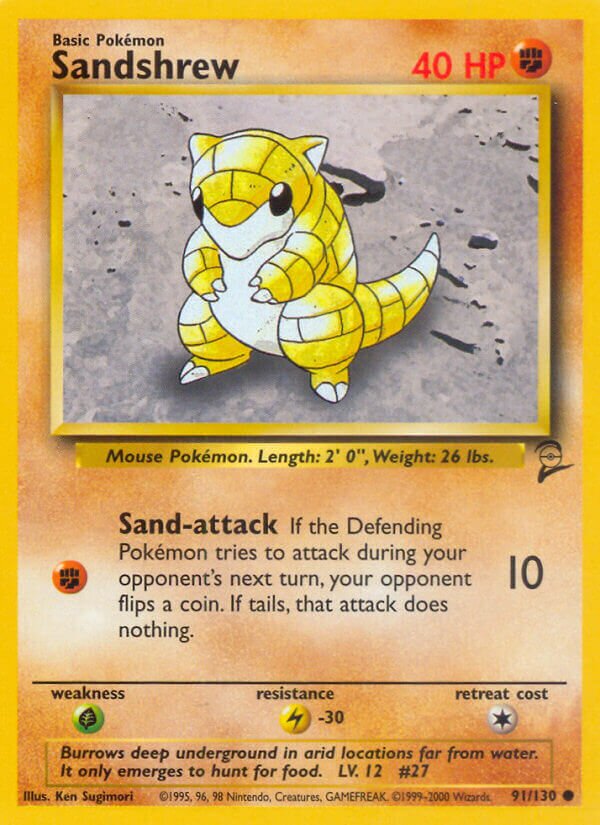 Sandshrew Base 2 91/130 Common