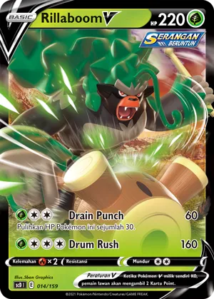 Rillaboom V (Strength V Starter Deck 014/159)