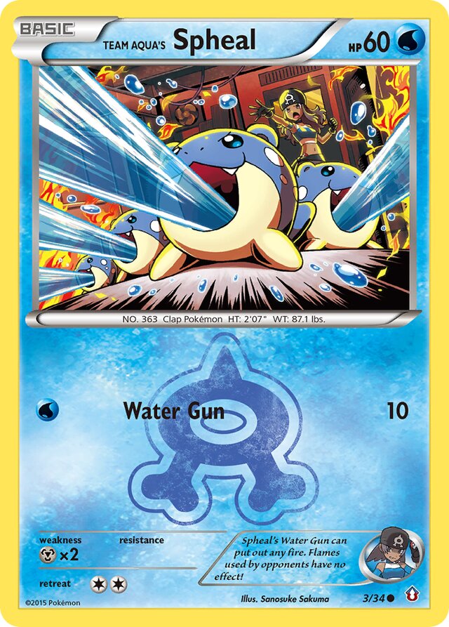 Team Aqua's Spheal Double Crisis 3/34 Common