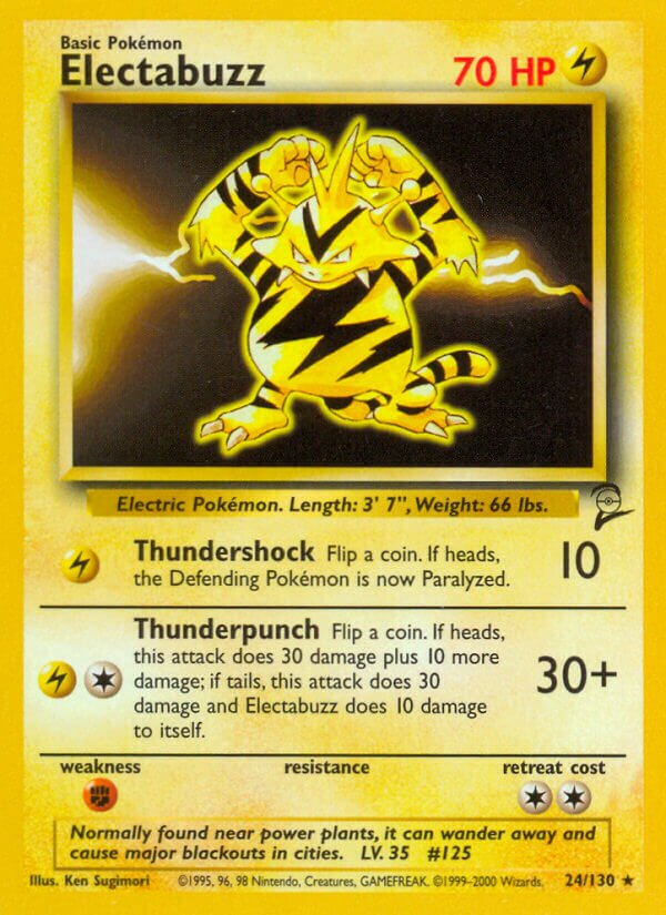Electabuzz Base 2 24/130 Rare