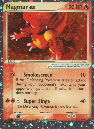 Magmar ex Ruby & Sapphire 100/109 Rare Holo ex
