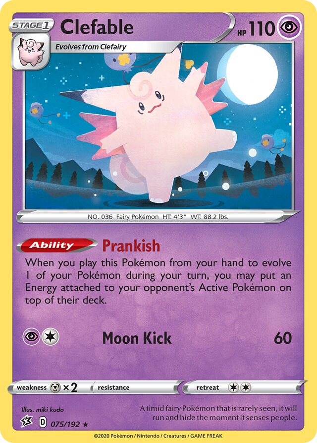 075/192 Clefable RCL Rare Holo