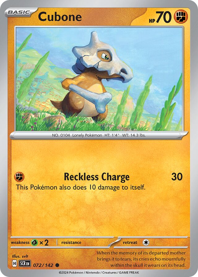 Cubone Stellar Crown 072/142 Common